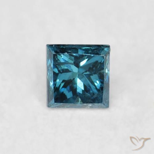 0.05ct Naturel Bleu Diamant, Carré, VS