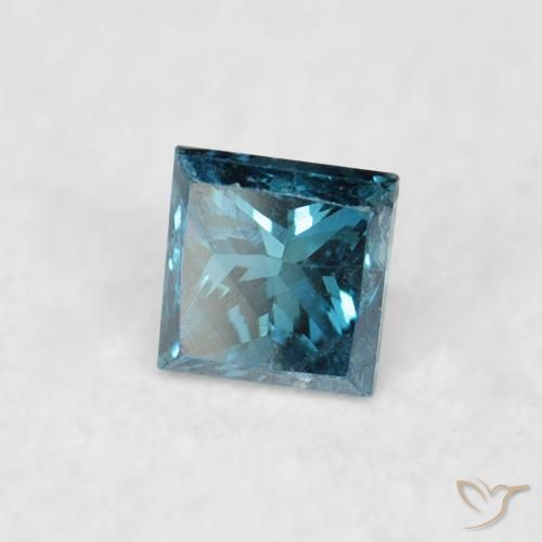 Diamant Bleu naturelle Carré, 0.05 ct, VS