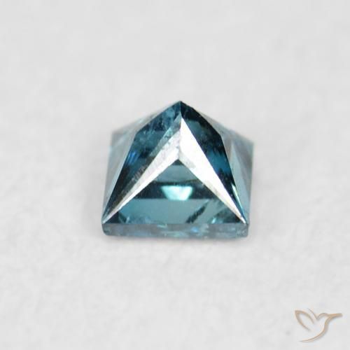 Diamant Bleu naturelle Carré, 0.05 ct, VS