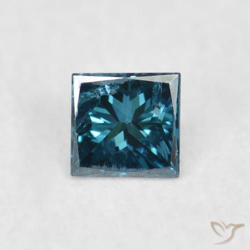 0.07ct Naturel Bleu Diamant, Carré, VS