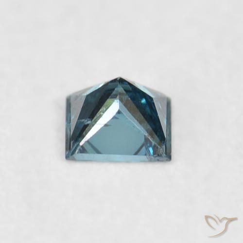 Diamant Bleu naturelle Carré, 0.07 ct, VS