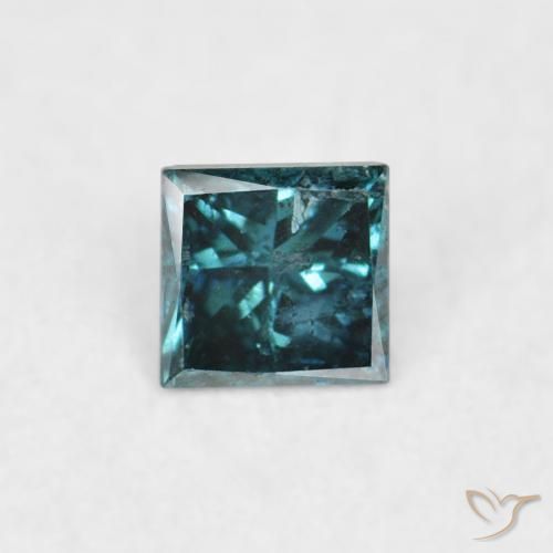 0.06ct Naturel Bleu Diamant, Carré, VS
