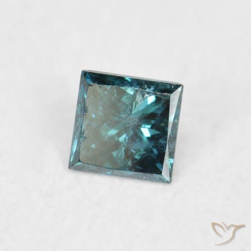 Diamant Bleu naturelle Carré, 0.06 ct, VS