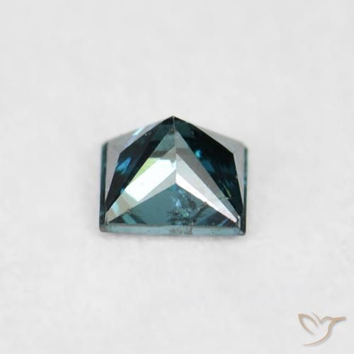 Diamant Bleu naturelle Carré, 0.06 ct, VS