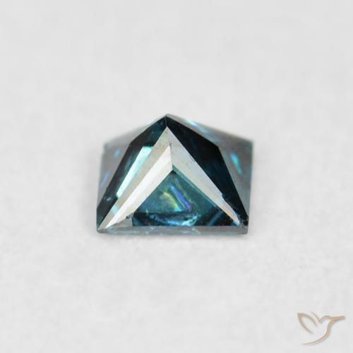 Diamant Bleu naturelle Carré, 0.07 ct, VS-SI
