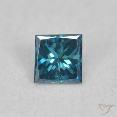 0.05ct Naturel Bleu Diamant, Carré, VVS-VS