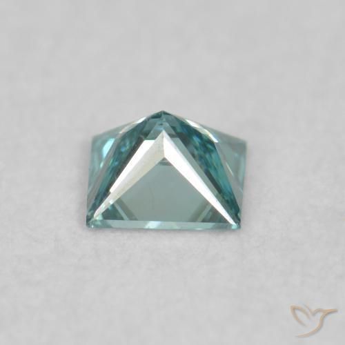 Diamant Vert naturelle Carré, 0.03 ct, VVS-VS