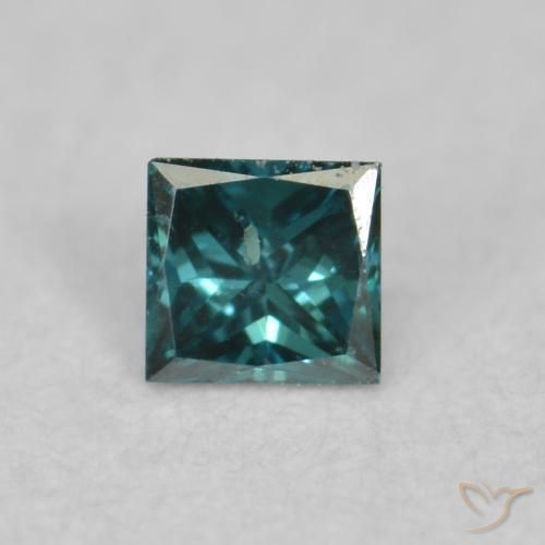 0.03ct Naturel Bleu Diamant, Carré, VVS-VS