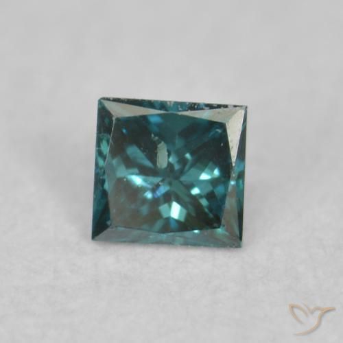 Diamant Bleu naturelle Carré, 0.03 ct, VVS-VS