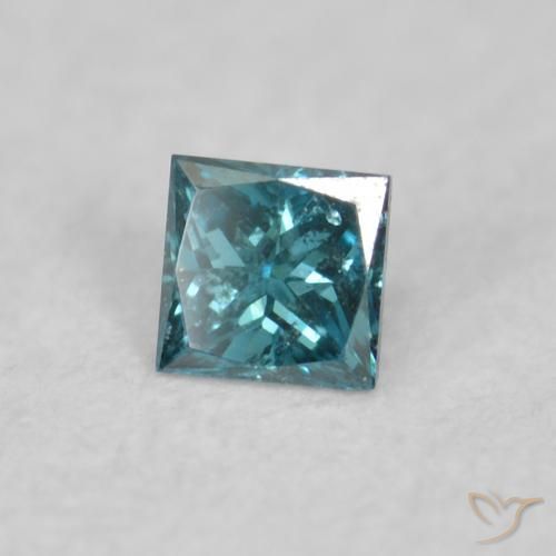Diamant Bleu naturelle Carré, 0.02 ct, VVS-VS