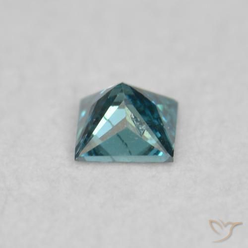 Diamant Bleu naturelle Carré, 0.02 ct, VVS-VS
