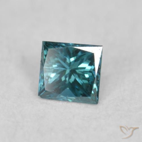 Diamant Bleu naturelle Carré, 0.04 ct, VVS-VS