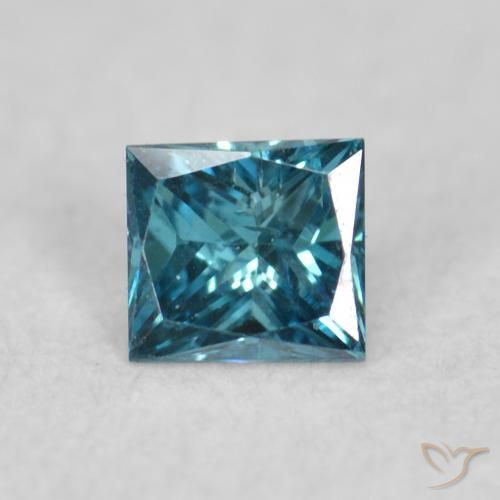 0.05ct Naturel Bleu Diamant, Carré, VVS-VS