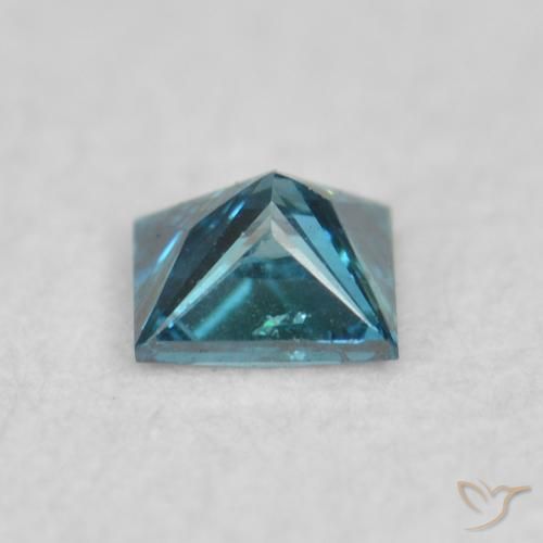 Diamant Bleu naturelle Carré, 0.05 ct, VVS-VS