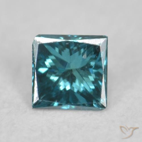0.08ct Naturel Bleu Diamant, Carré, VVS-VS