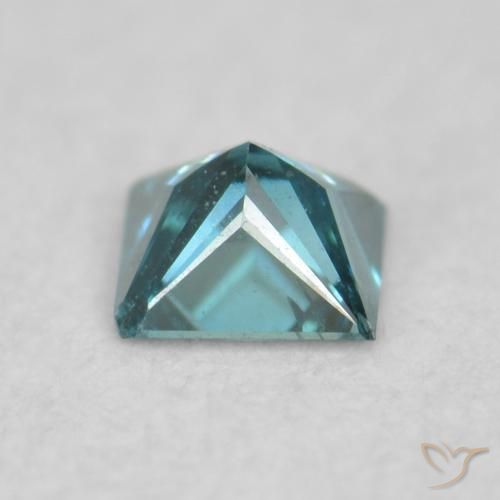 Diamant Bleu naturelle Carré, 0.08 ct, VVS-VS