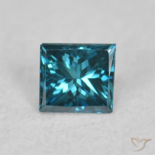 0.06ct Naturel Bleu Diamant, Carré, VVS-VS