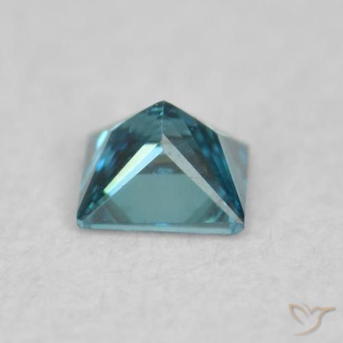 Diamant Bleu naturelle Carré, 0.06 ct, VVS-VS