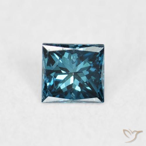 0.06ct Naturel Bleu Diamant, Carré, VVS-VS