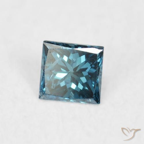 Diamant Bleu naturelle Carré, 0.06 ct, VVS-VS