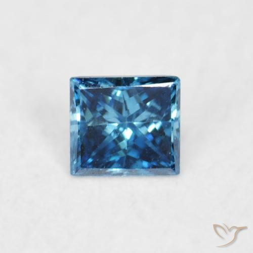 0.05ct Naturel Bleu Diamant, Carré, VVS-VS