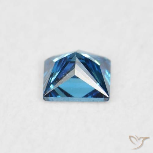 Diamant Bleu naturelle Carré, 0.05 ct, VVS-VS