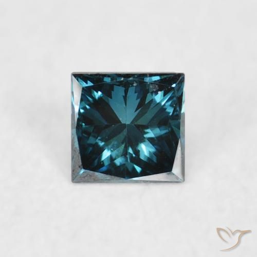 0.07ct Naturel Bleu Diamant, Carré, VS-SI