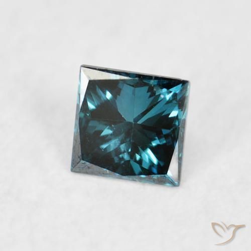 Diamant Bleu naturelle Carré, 0.07 ct, VS-SI