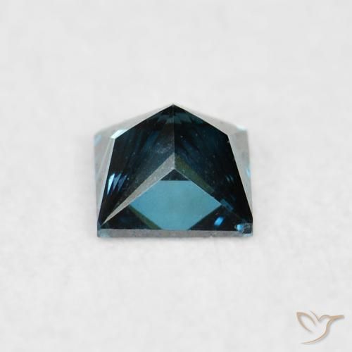 Diamant Bleu naturelle Carré, 0.07 ct, VS-SI