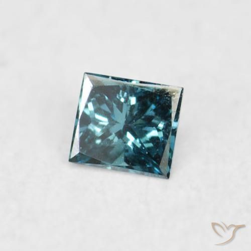 Diamant Bleu naturelle Carré, 0.03 ct, VVS-VS