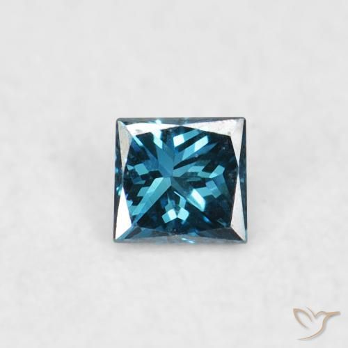 0.02ct Naturel Bleu Diamant, Carré, VVS-VS