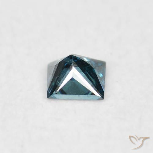 Diamant Bleu naturelle Carré, 0.02 ct, VVS-VS