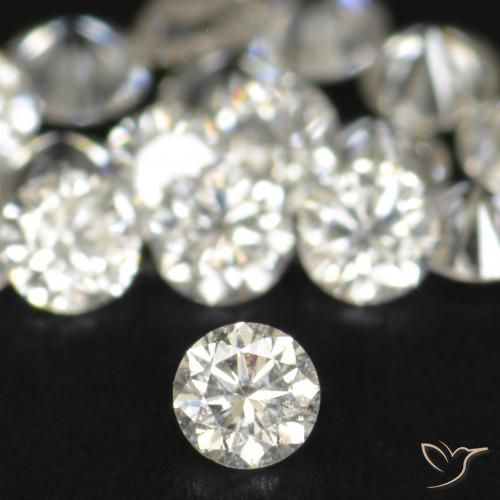 Diamant blanc de 0,03 ct, rond, VS-SI