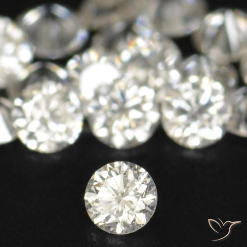 Diamant blanc naturelle coupe roude, 0,03 ct, VS-SI