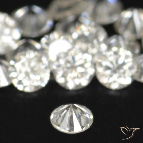 Diamant blanc naturelle coupe roude, 0,03 ct, VS-SI