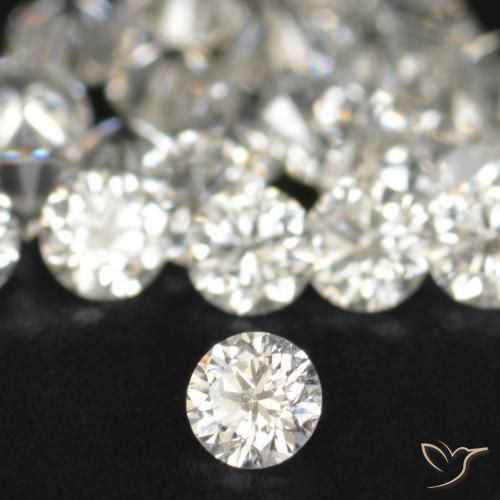 Diamant blanc naturelle coupe roude, 0,03 ct, VS-SI