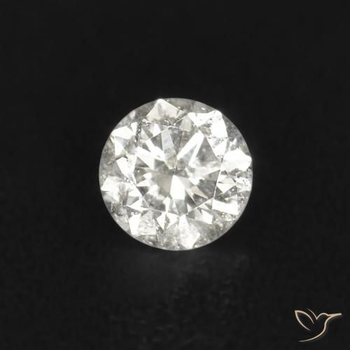 Diamant blanc naturelle coupe roude, 0,02 ct, SI