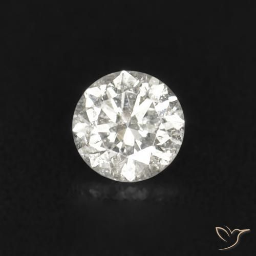 Diamant blanc naturelle coupe roude, 0,02 ct, SI