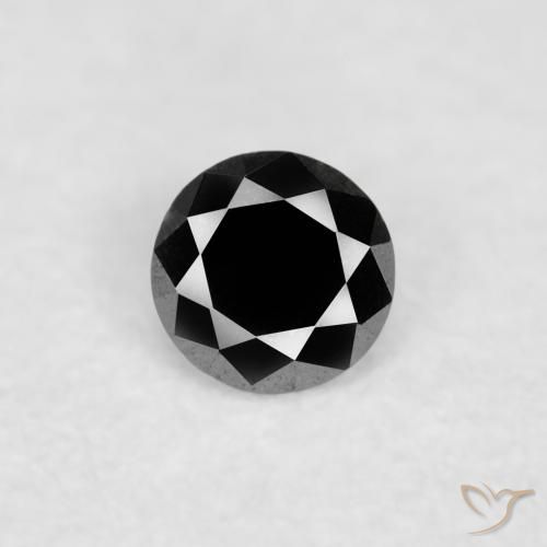 0.03ct Naturel Noire Diamant, Tour, Opaque