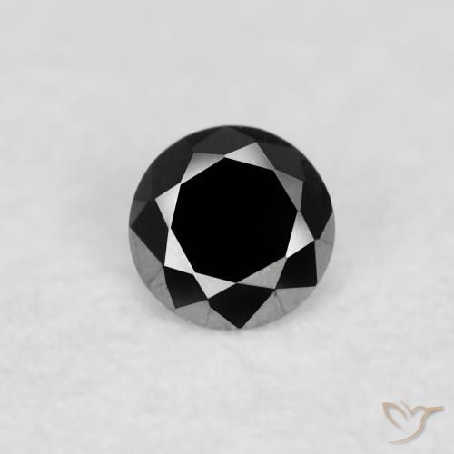 0.03ct Naturel Noire Diamant, Tour, Opaque