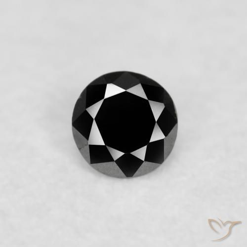 0.02ct Naturel Noire Diamant, Tour, Opaque