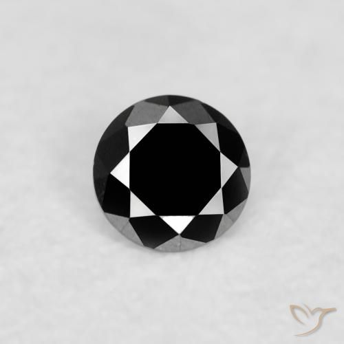 0.03ct Naturel Noire Diamant, Tour, Opaque