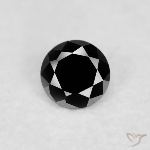 0.03ct Naturel Noire Diamant, Tour, Opaque