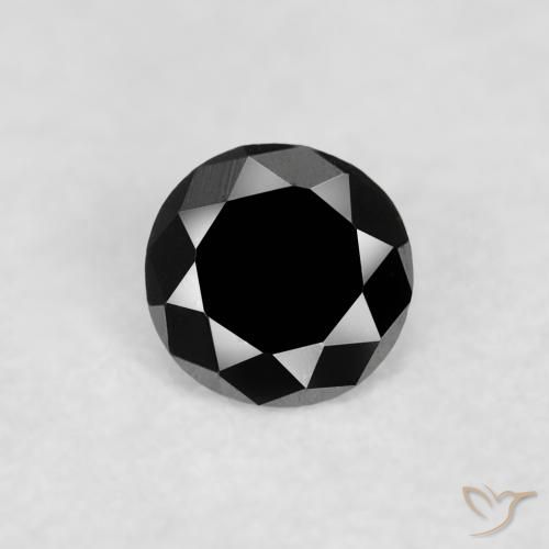 0.03ct Naturel Noire Diamant, Tour, Opaque