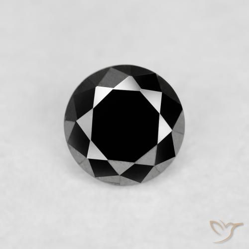 0.03ct Naturel Noire Diamant, Tour, Opaque
