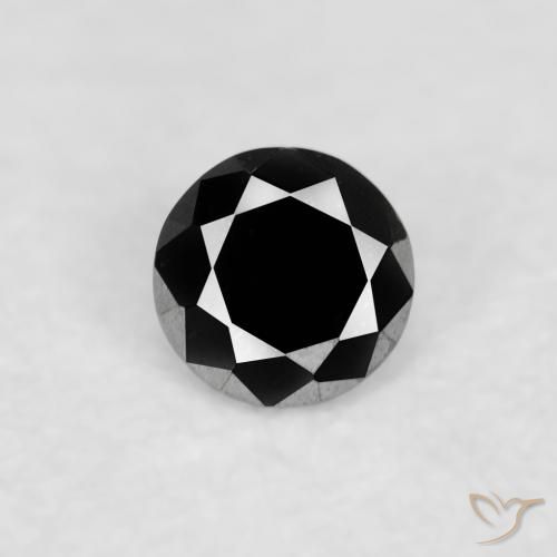0.03ct Naturel Noire Diamant, Tour, Opaque