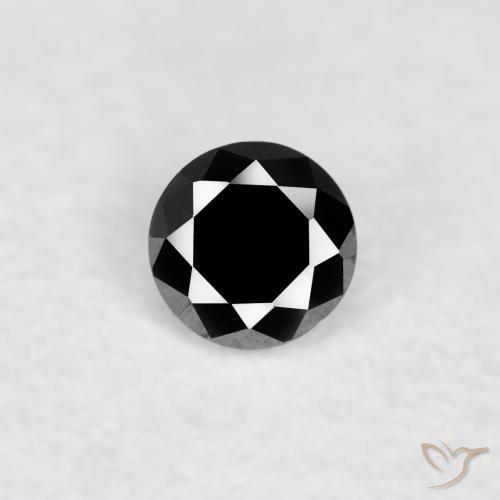 0.04ct Naturel Noire Diamant, Tour, Opaque