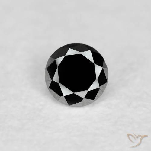 0.04ct Naturel Noire Diamant, Tour, Opaque