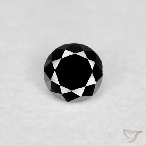 0.03ct Naturel Noire Diamant, Tour, Opaque