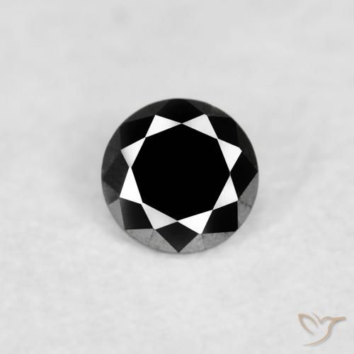 0.02ct Naturel Noire Diamant, Tour, Opaque